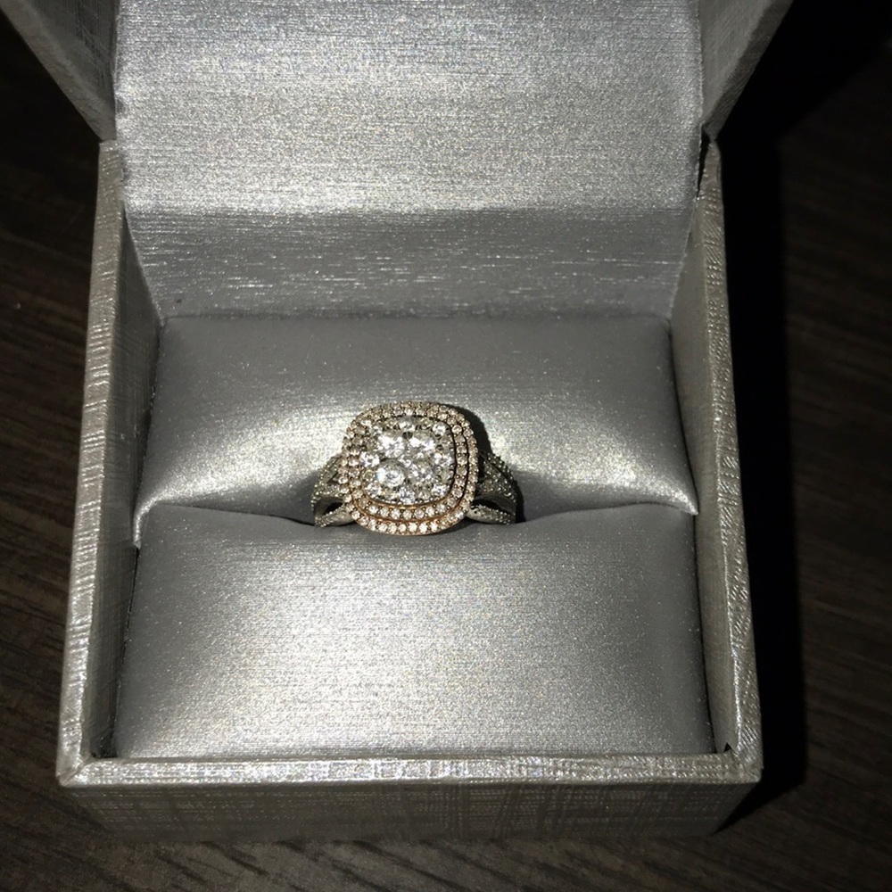 Zales White/Rose gold Engagement ring